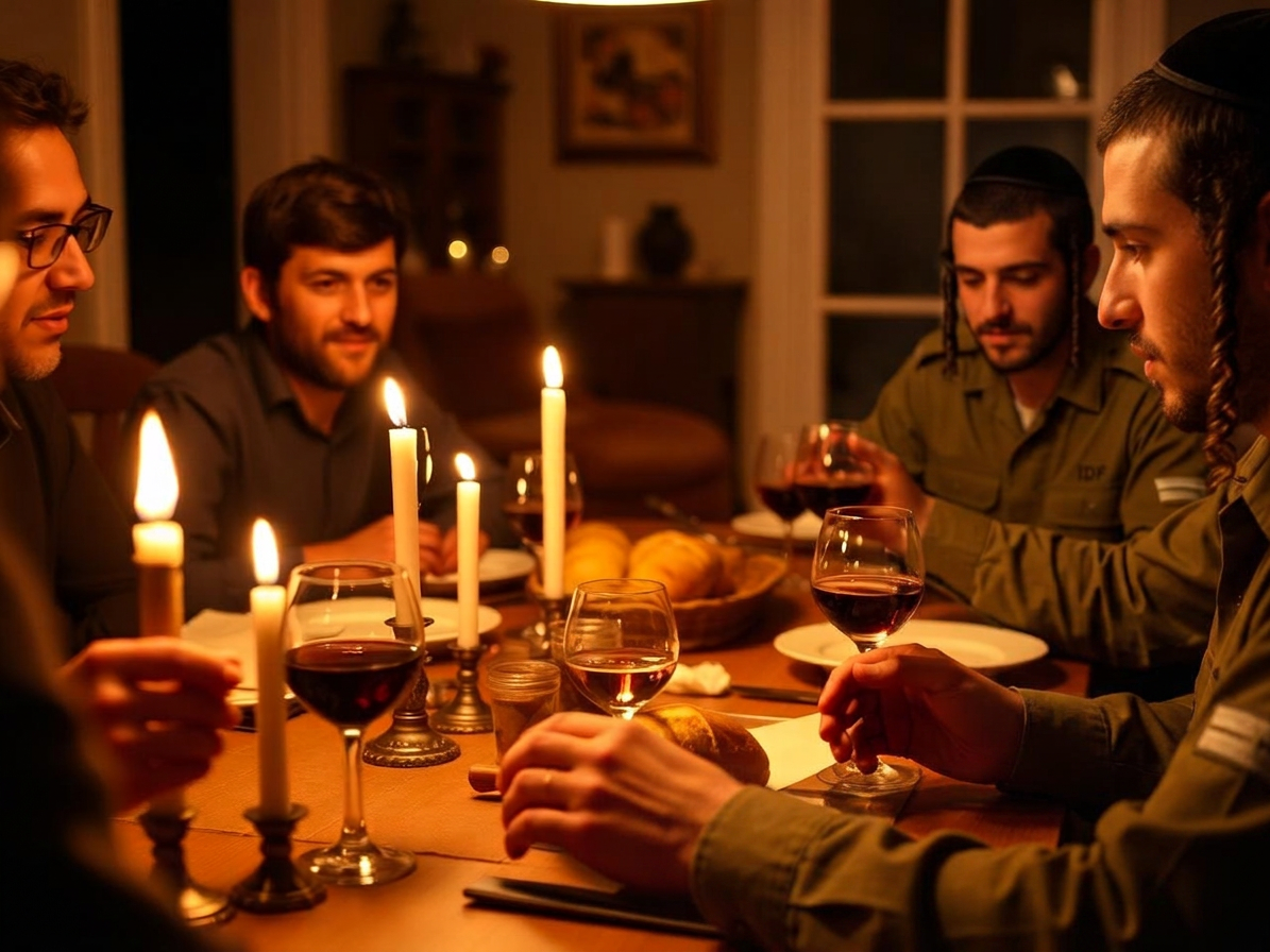 Shabbat dinner with the community